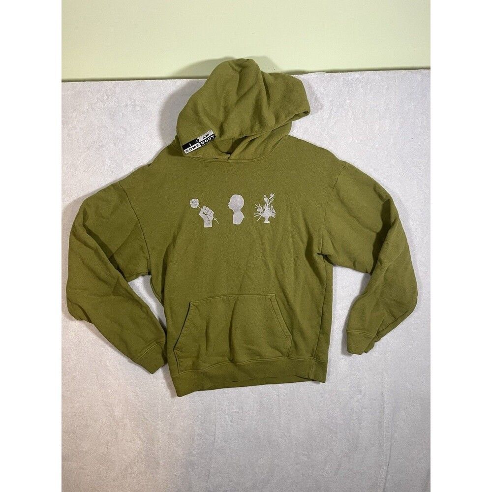 Bloom & Plume Los Angeles Green Hoodie Size Large “I Am Somebody”